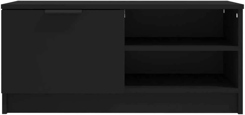 TV staliukas Televizoriaus spintelė, juoda, 80x35x36,5cm, apdirbta mediena