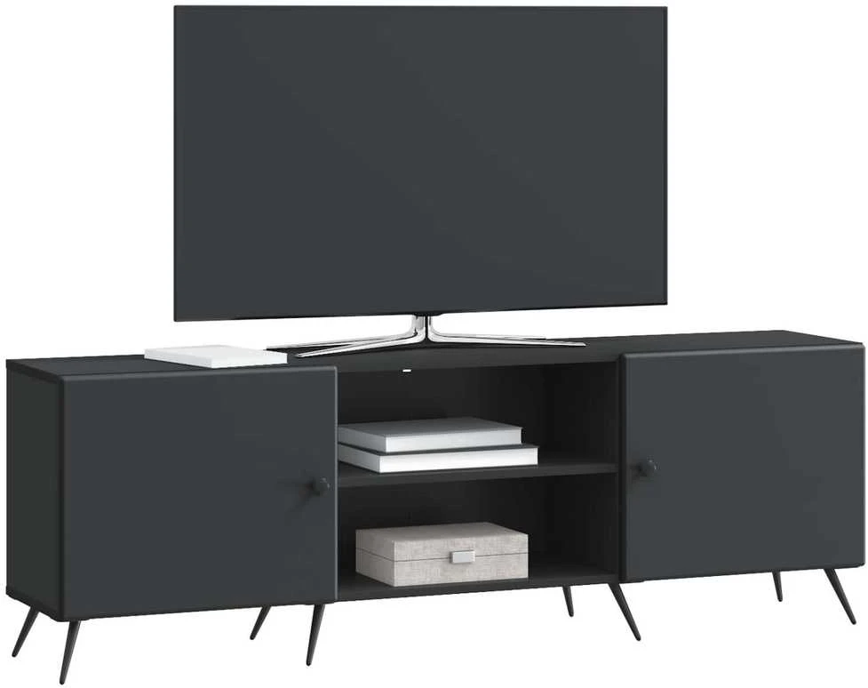 TV staliukas Televizoriaus spintelė 150 x 31 x 50 cm Juoda Apdirbta mediena