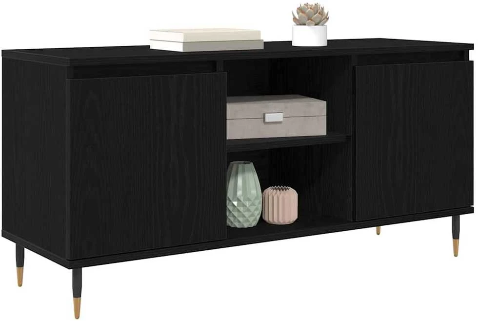 TV staliukas Televizoriaus spintelė 104 x 35 x 50 cm Juodas ąžuolas