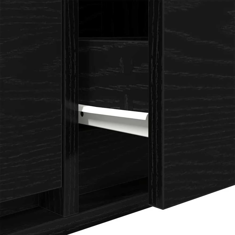TV staliukas Televizoriaus spintelė, juodas ąžuolas, 60x31x25,5 cm, mediena
