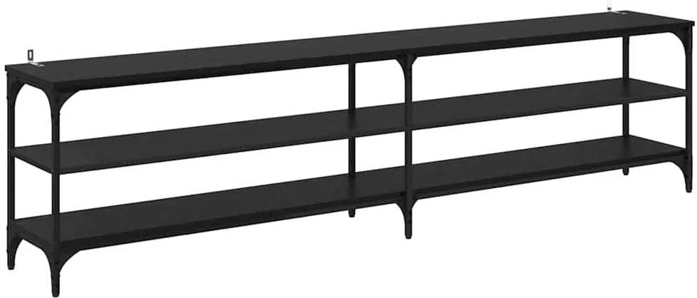 TV staliukas Televizoriaus spintelė 200 x 30 x 50 cm Juodas ąžuolas