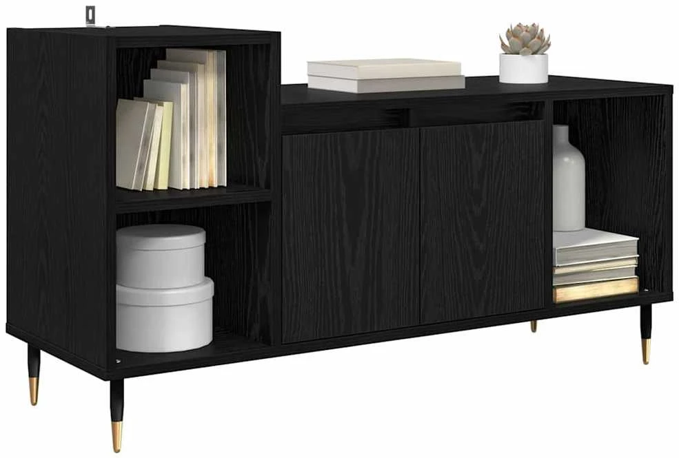 TV staliukas Televizoriaus spintelė 100 x 35 x 55 cm Juodas ąžuolas