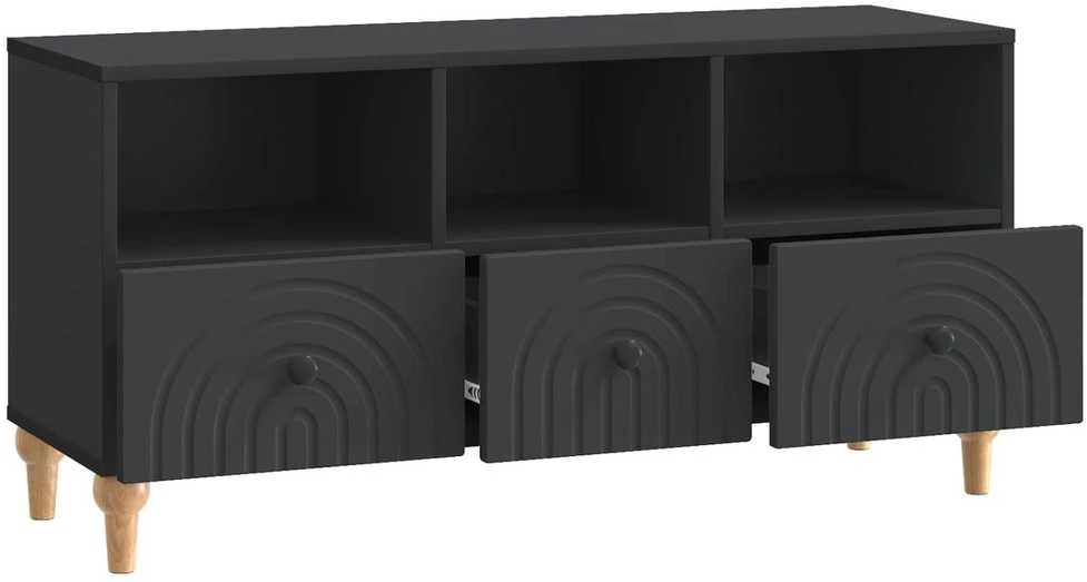 TV staliukas Televizoriaus spintelė 102 x 34,5 x 50 cm Juodas