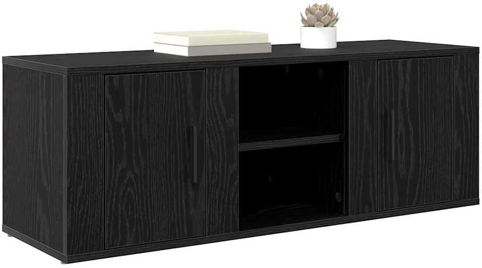 TV staliukas Televizoriaus spintelė 100 x 31,5 x 35 cm Juodas ąžuolas