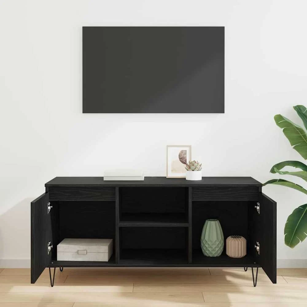 TV staliukas Televizoriaus spintelė 104 x 35 x 50 cm Juodas ąžuolas