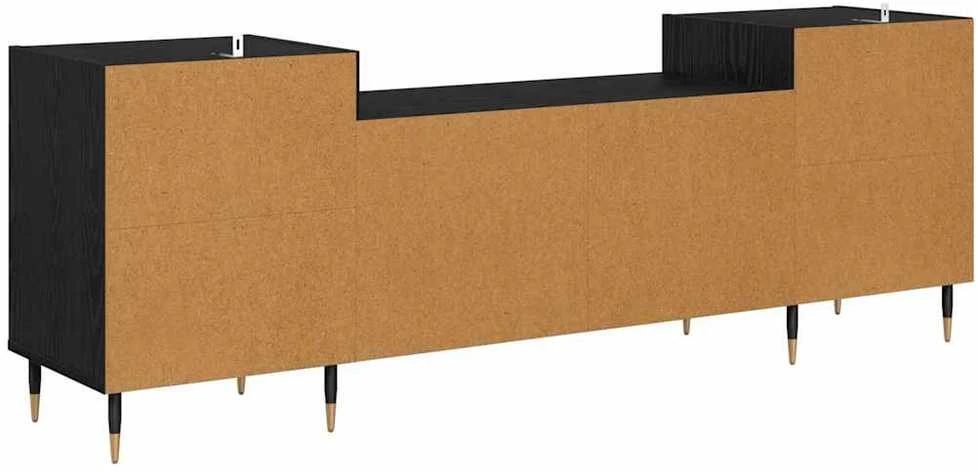 TV staliukas Televizoriaus spintelė 160 x 35 x 55 cm Juodas ąžuolas