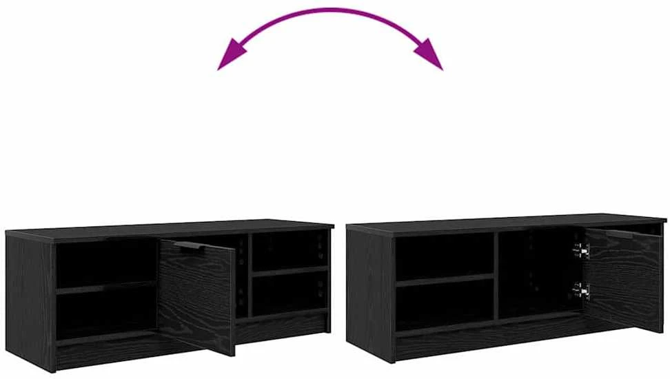 TV staliukas Televizoriaus spintelė 102 x 35 x 36,5 cm Juodas ąžuolas