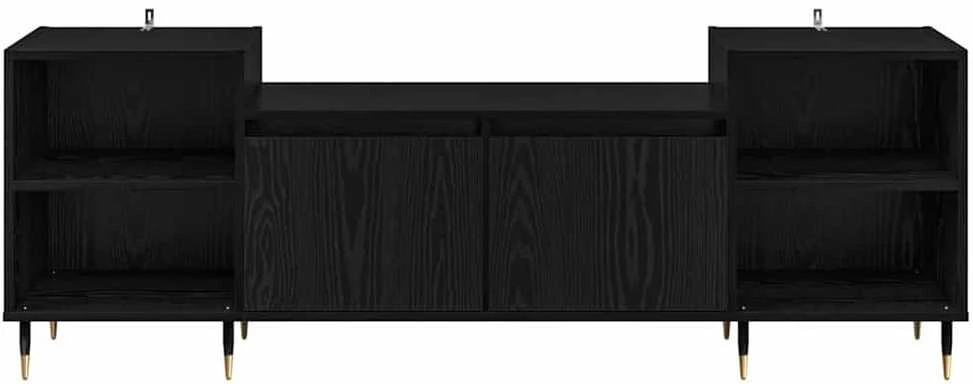 TV staliukas Televizoriaus spintelė 160 x 35 x 55 cm Juodas ąžuolas