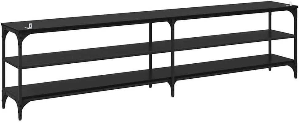 TV staliukas Televizoriaus spintelė 200 x 30 x 50 cm Juodas ąžuolas