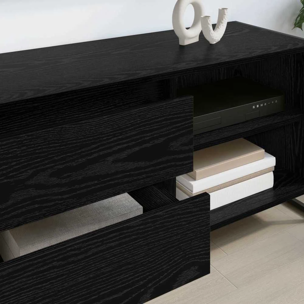 TV staliukas Televizoriaus spintelė 100 x 36 x 49,5 cm Juodas ąžuolas