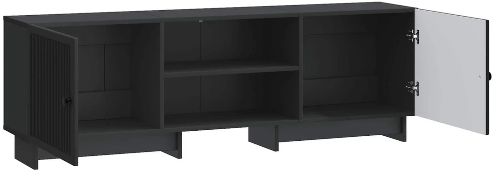 TV staliukas Televizoriaus spintelė 150 x 31 x 50 cm Juoda Dirbtinė mediena