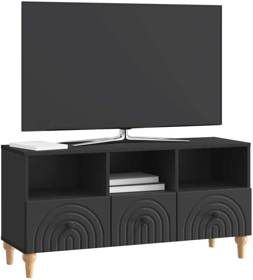 TV staliukas Televizoriaus spintelė 102 x 34,5 x 50 cm Juodas