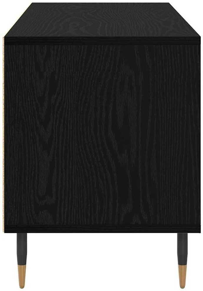 TV staliukas Televizoriaus spintelė Juodas ąžuolas 100 x 34,5 x 44,5 cm