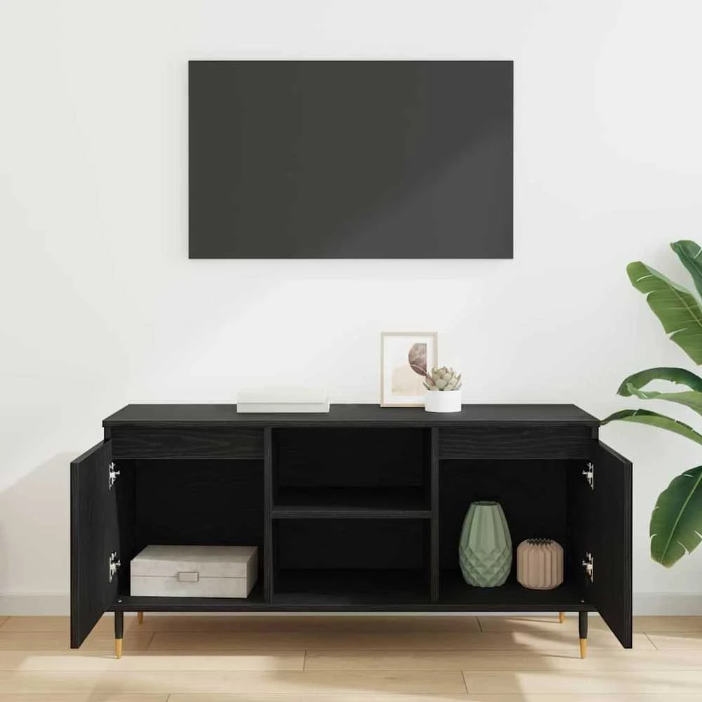 TV staliukas Televizoriaus spintelė 104 x 35 x 50 cm Juodas ąžuolas