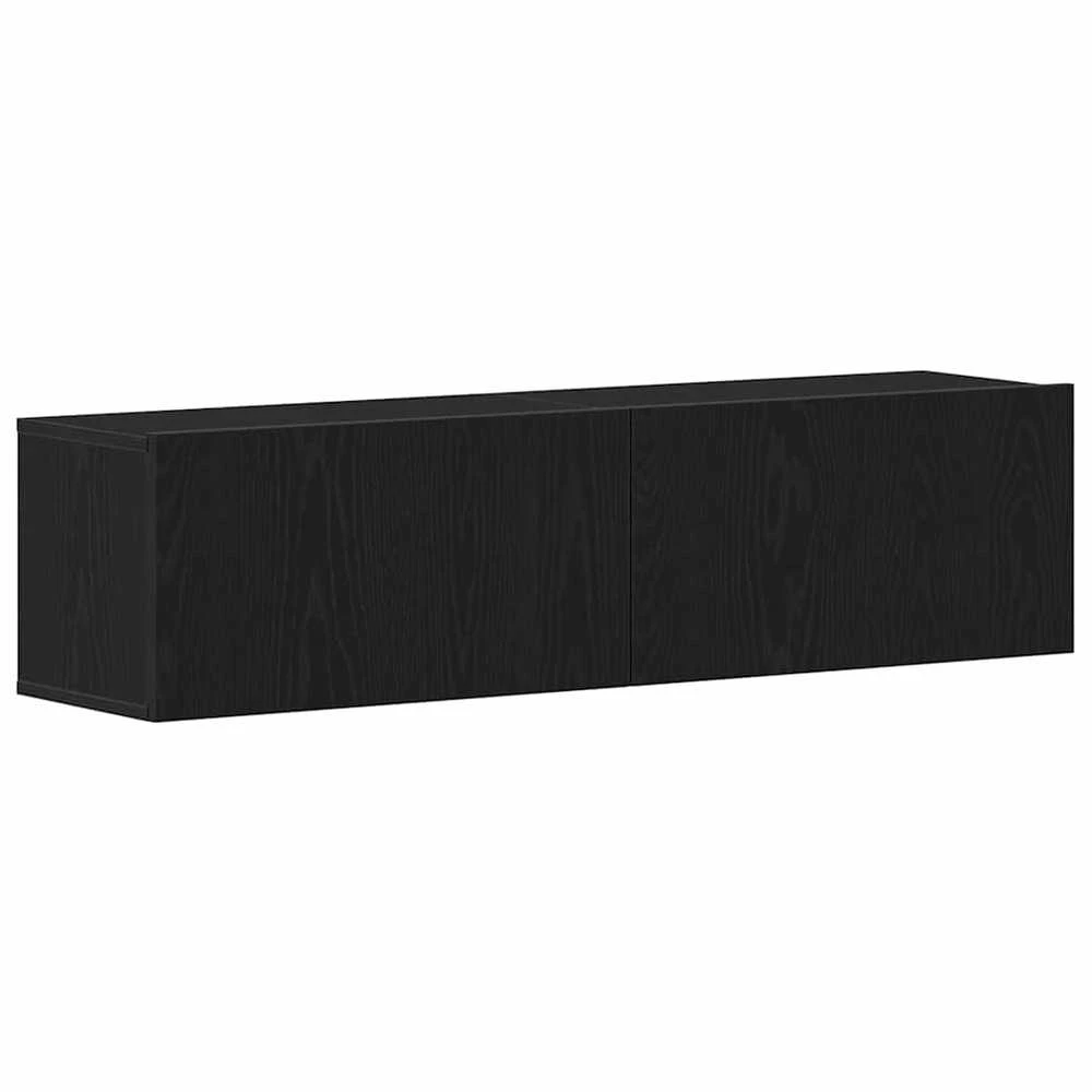 TV staliukas Televizoriaus spintelė, juodas ąžuolas, 120x30x30,5 cm, mediena
