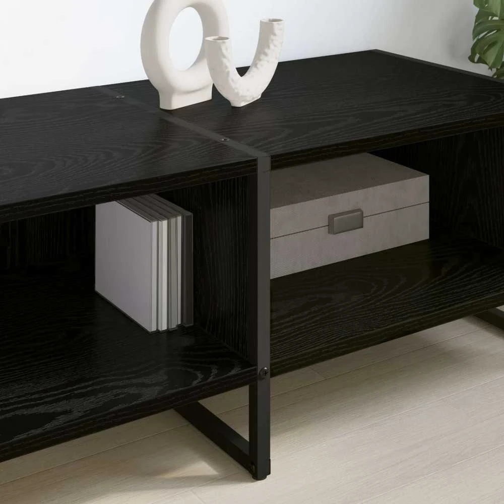 TV staliukas Televizoriaus spintelė 170.5 x 36 x 30.5 cm Juodas ąžuolas