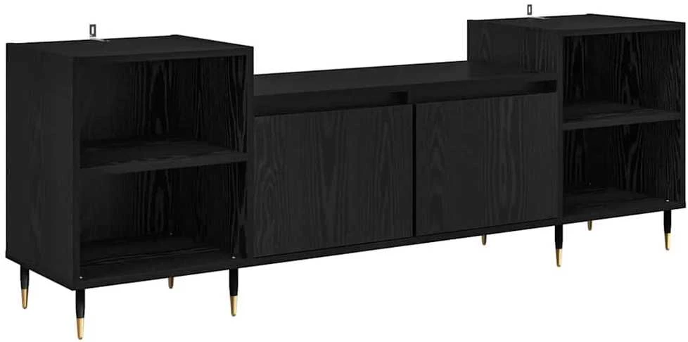 TV staliukas Televizoriaus spintelė 160 x 35 x 55 cm Juodas ąžuolas