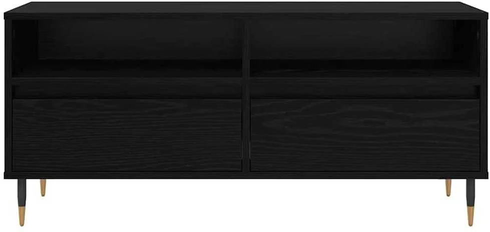 TV staliukas Televizoriaus spintelė Juodas ąžuolas 100 x 34,5 x 44,5 cm