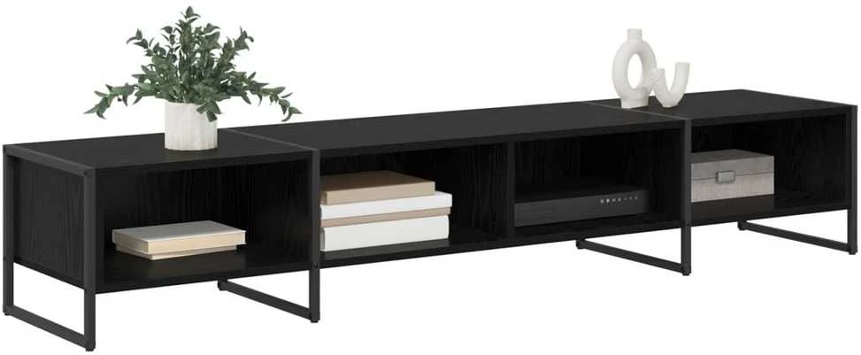 TV staliukas Televizoriaus spintelė 170.5 x 36 x 30.5 cm Juodas ąžuolas