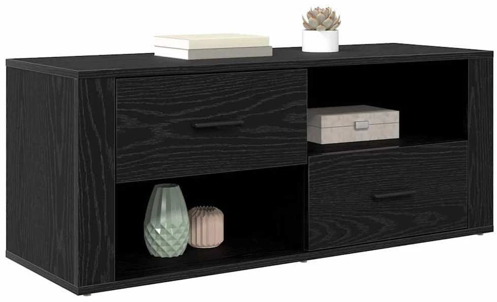 TV staliukas Televizoriaus spintelė 100 x 35 x 40 cm Juodas ąžuolas