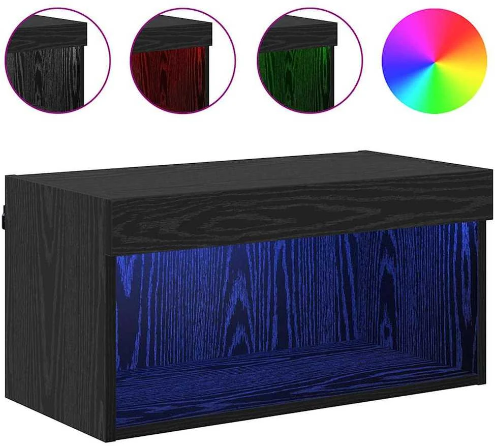 TV staliukas TV spintelių komplektas 60 x 30 x 30 cm Juodas ąžuolas