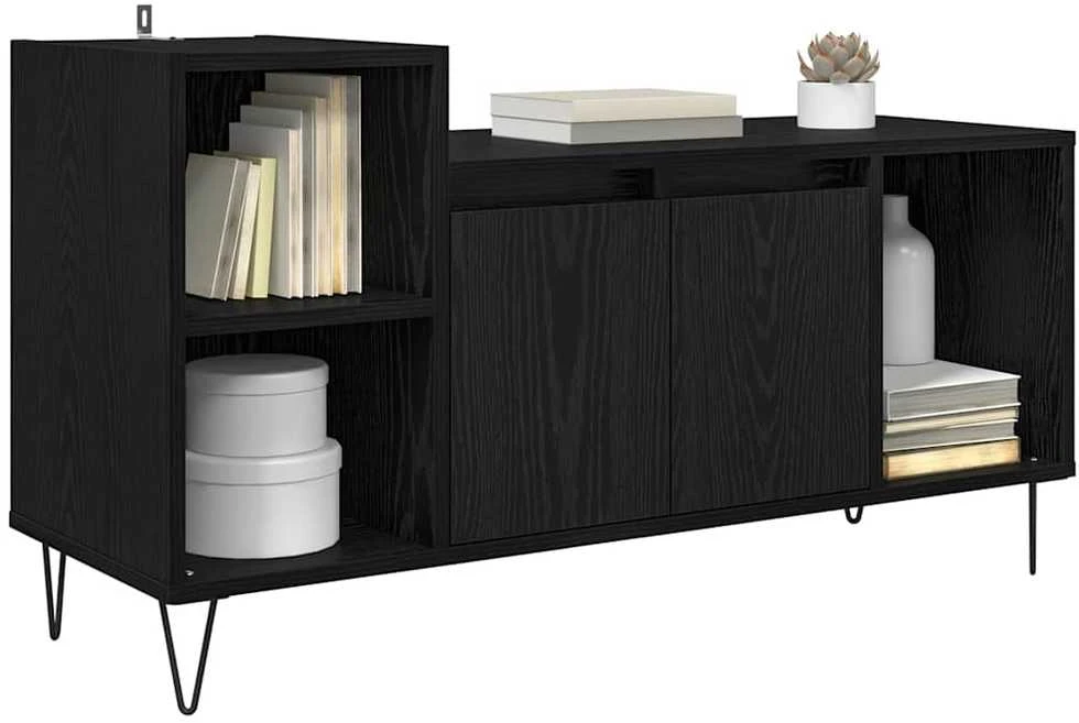 TV staliukas Televizoriaus spintelė 100 x 35 x 55 cm Juodas ąžuolas