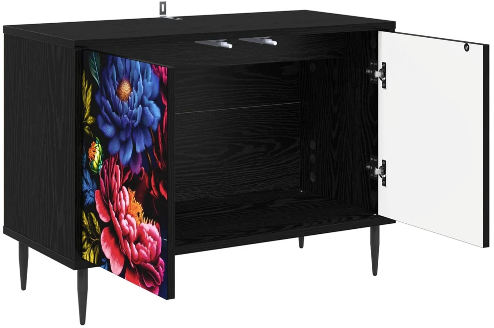 TV staliukas Televizoriaus spintelė KIEL 69 x 33 x 50,5 cm Juodojo ąžuolo