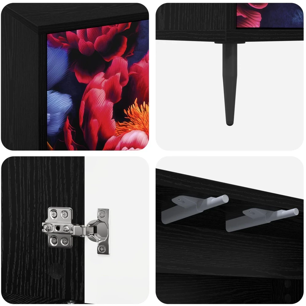 TV staliukas Televizoriaus spintelė KIEL 69 x 33 x 50,5 cm Juodojo ąžuolo