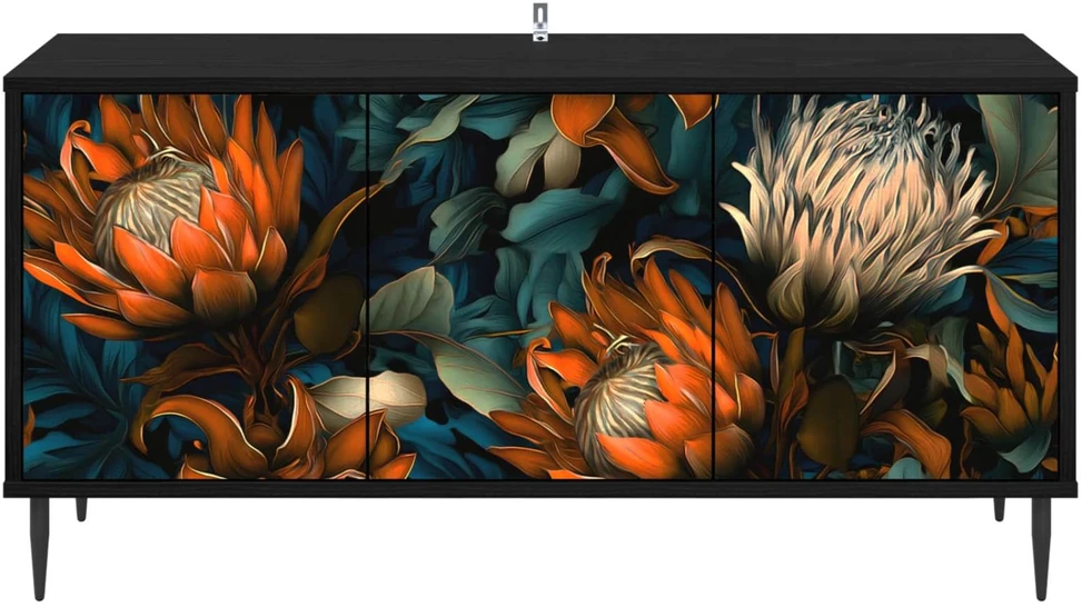 TV staliukas Televizoriaus spintelė LOCHEM 102 x 33 x 51 cm Juodojo ąžuolo