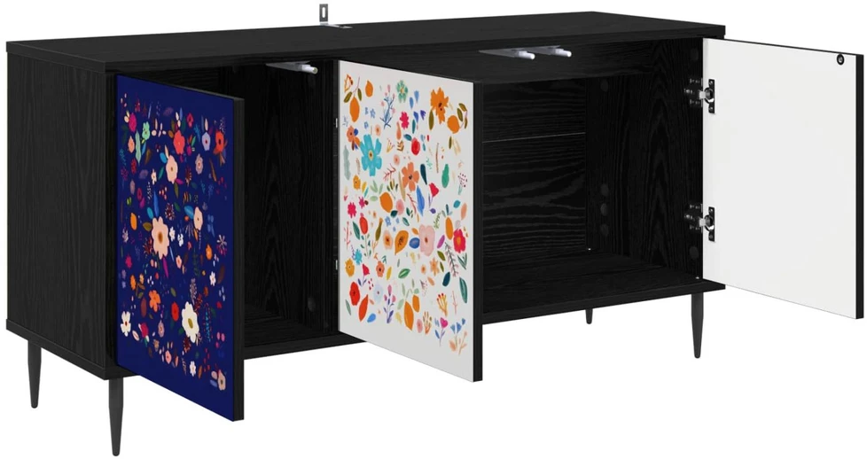 TV staliukas Televizoriaus spintelė MAINZ 102 x 33 x 51 cm Juodojo ąžuolo