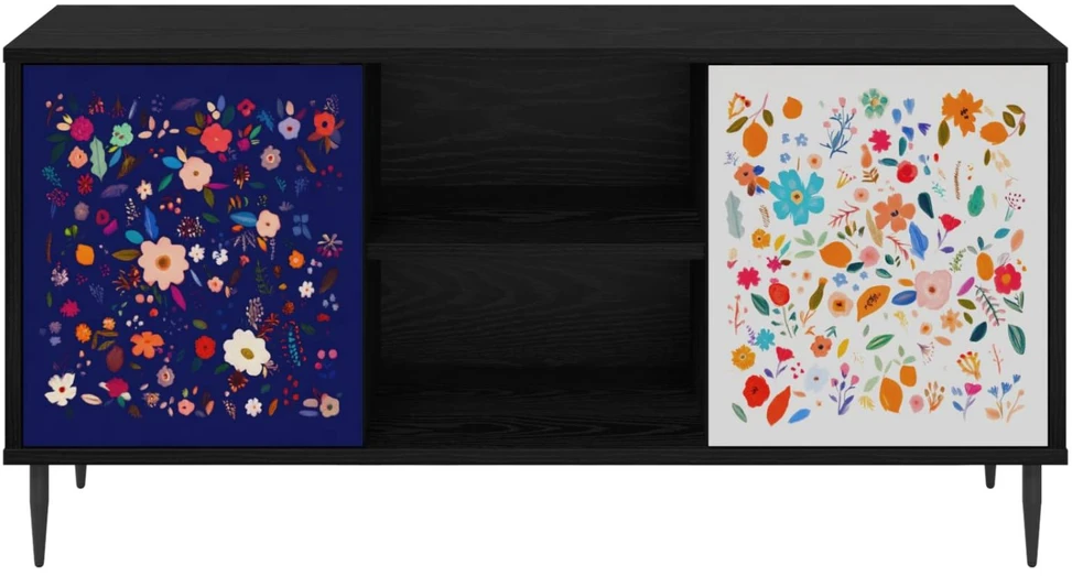 TV staliukas Televizoriaus spintelė MAINZ 102 x 33 x 51 cm Juodojo ąžuolo