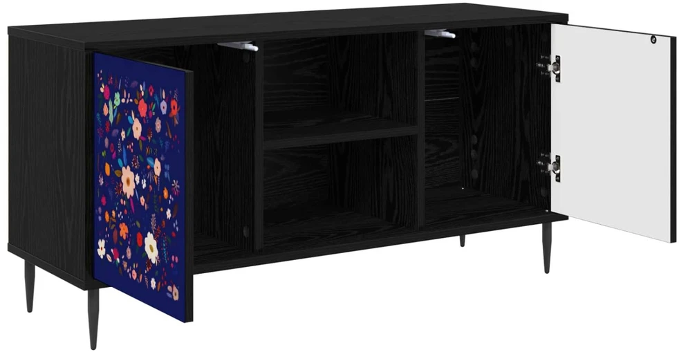 TV staliukas Televizoriaus spintelė MAINZ 102 x 33 x 51 cm Juodojo ąžuolo