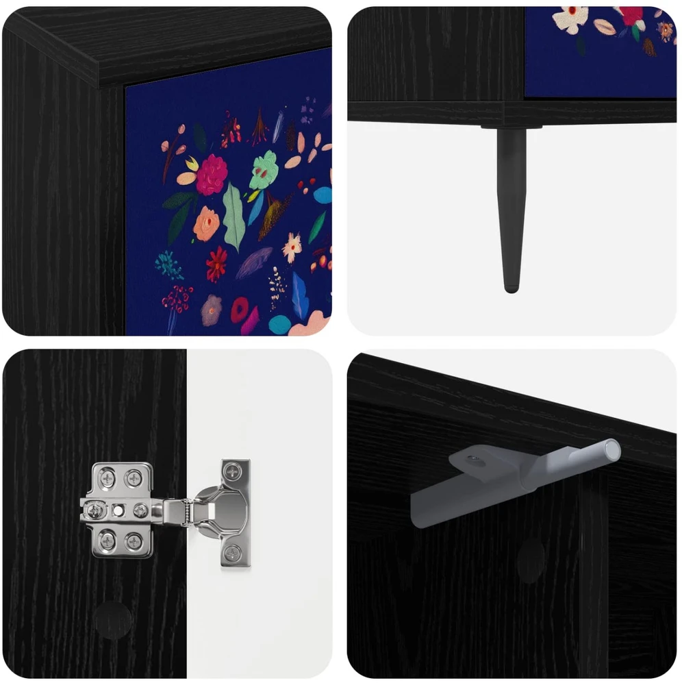TV staliukas Televizoriaus spintelė MAINZ 102 x 33 x 51 cm Juodojo ąžuolo