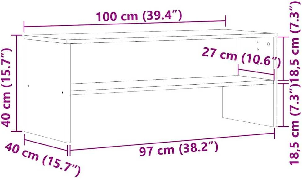 TV staliukas televizoriaus spintelė Old Wood 100x40x40 cm Engineered Wood