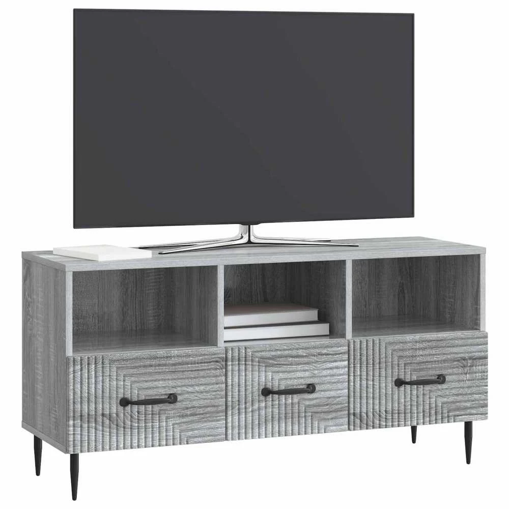 TV staliukas Televizoriaus spintelė Pilka sonoma ąžuolo 102 x 34,5 x 50 cm