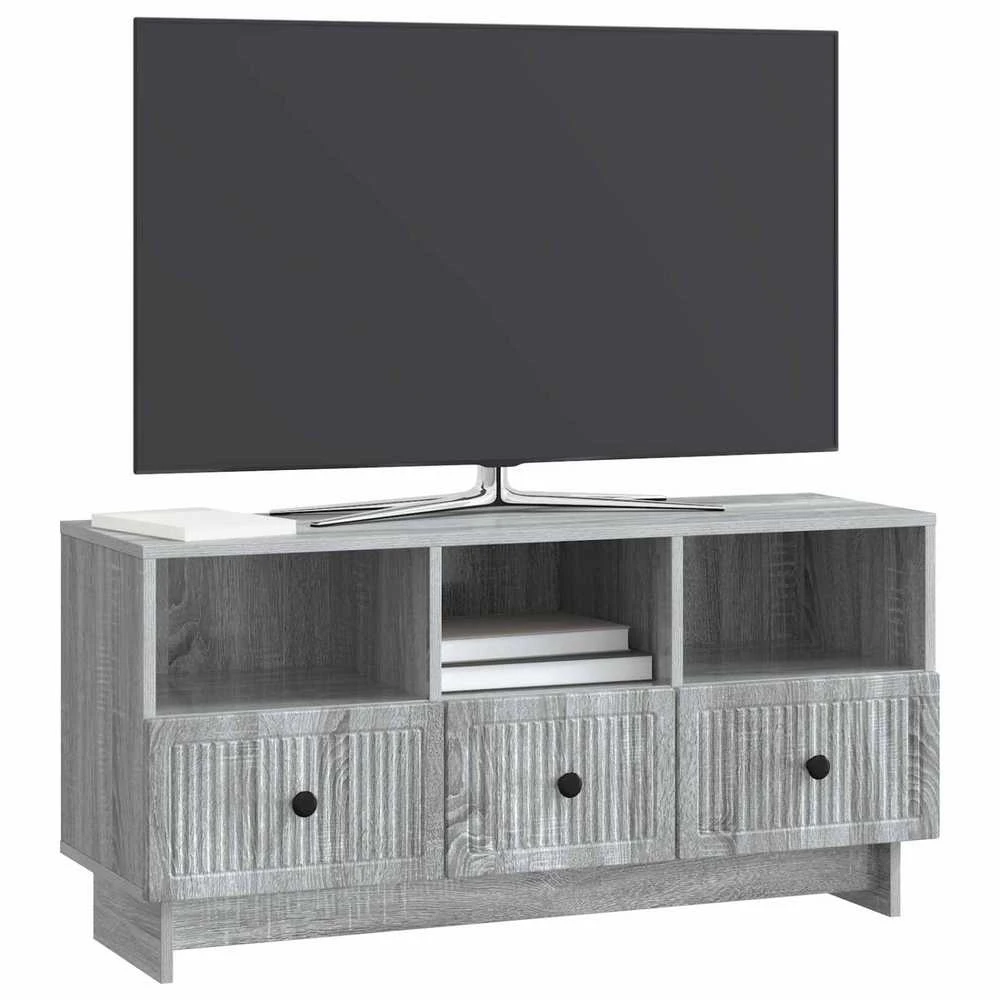 TV staliukas Televizoriaus spintelė Pilka sonoma ąžuolo 102 x 34,5 x 50 cm
