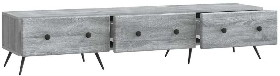 TV staliukas Televizoriaus spintelė Pilka sonoma ąžuolo 147 x 34,5 x 30 cm