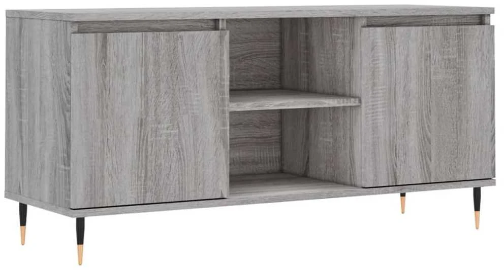 TV staliukas Televizoriaus spintelė, pilka ąžuolo, 104x35x50cm, mediena