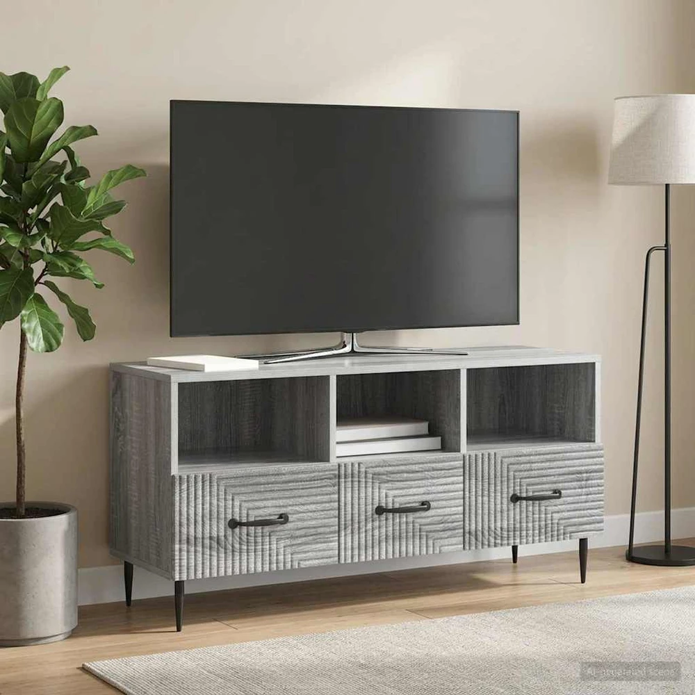 TV staliukas Televizoriaus spintelė Pilka sonoma ąžuolo 102 x 34,5 x 50 cm