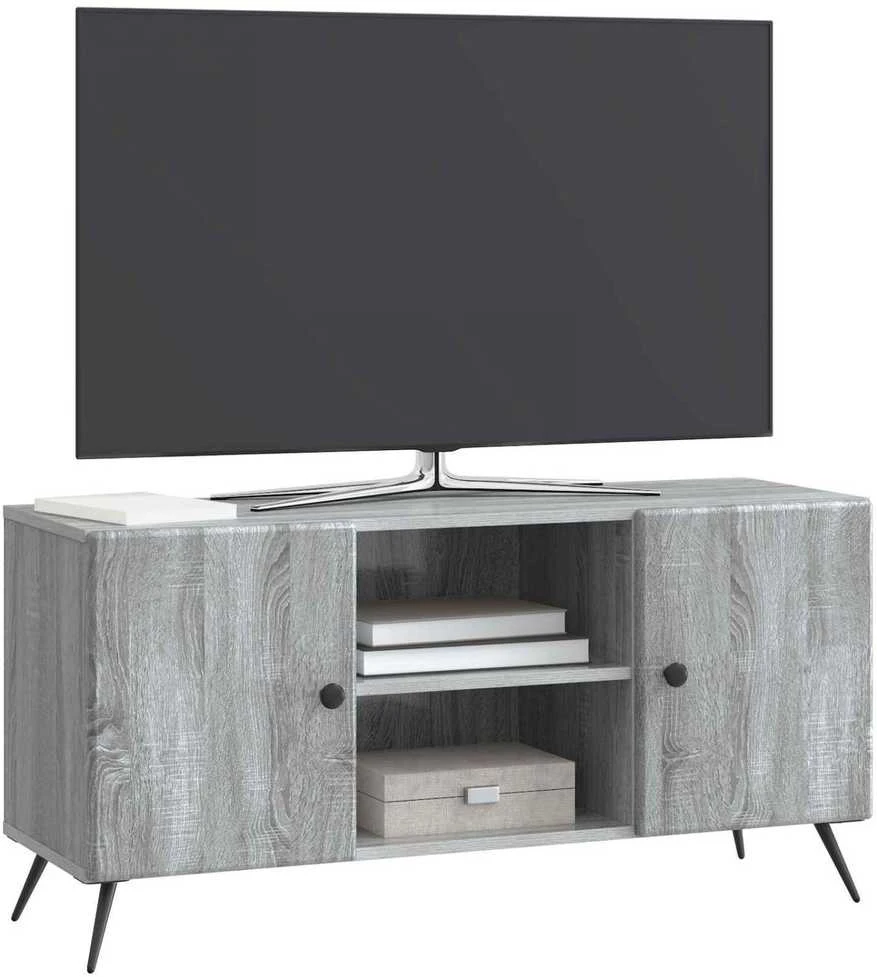 TV staliukas Televizoriaus spintelė 102 x 34,5 x 50 cm Pilka sonoma ąžuolo