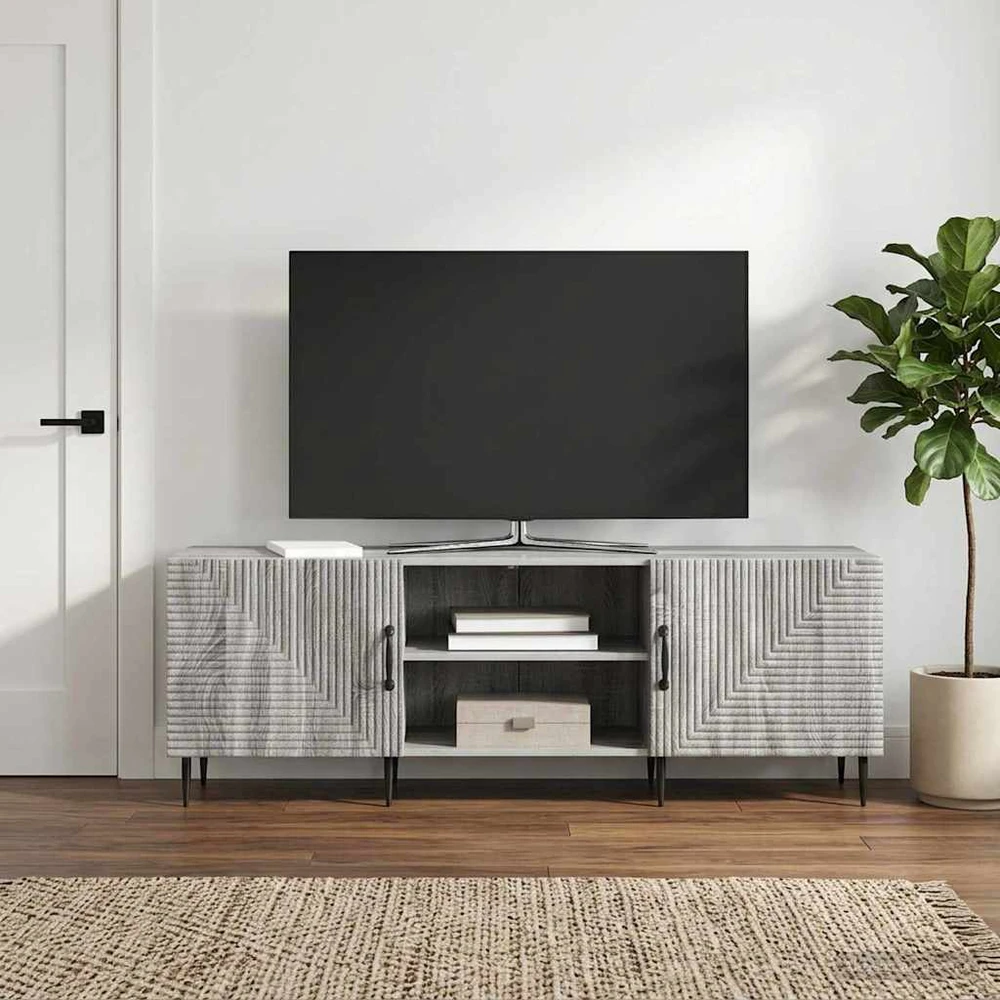 TV staliukas Televizoriaus spintelė 150 x 31 x 50 cm Pilka sonoma ąžuolo