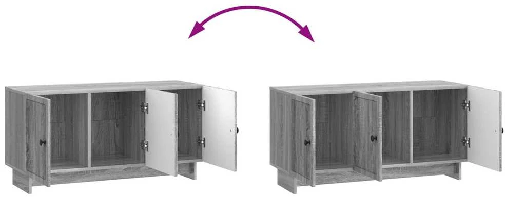 TV staliukas Televizoriaus spintelė 99 x 34,5 x 50 cm Pilka sonoma ąžuolo