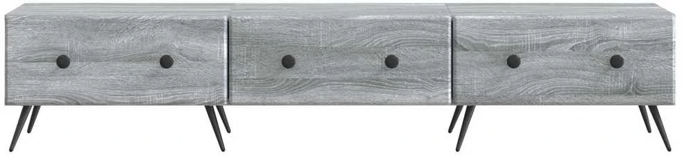 TV staliukas Televizoriaus spintelė Pilka sonoma ąžuolo 147 x 34,5 x 30 cm