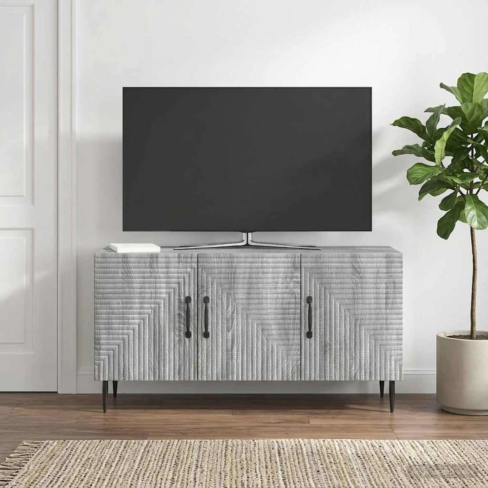 TV staliukas Televizoriaus spintelė Pilka sonoma ąžuolo 99 x 34,5 x 50 cm