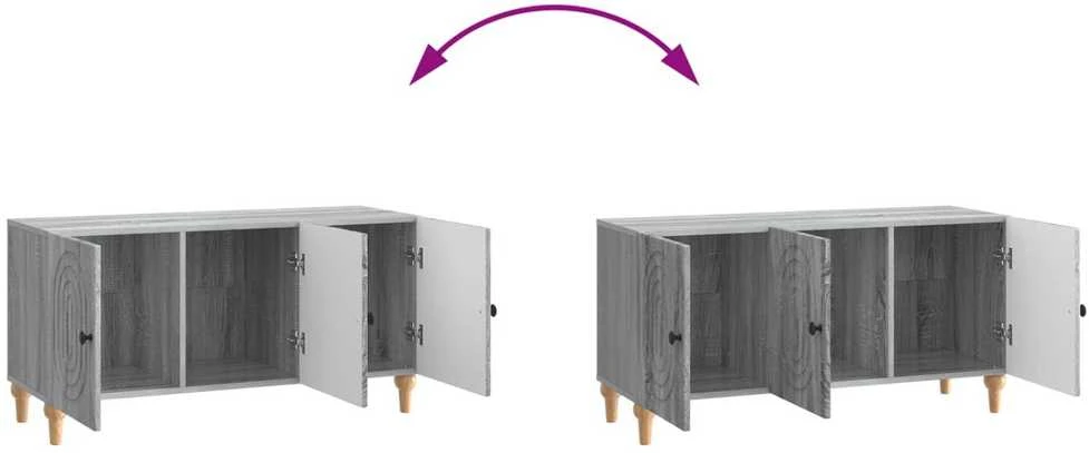 TV staliukas Televizoriaus spintelė 99 x 34,5 x 50 cm Pilka sonoma ąžuolo