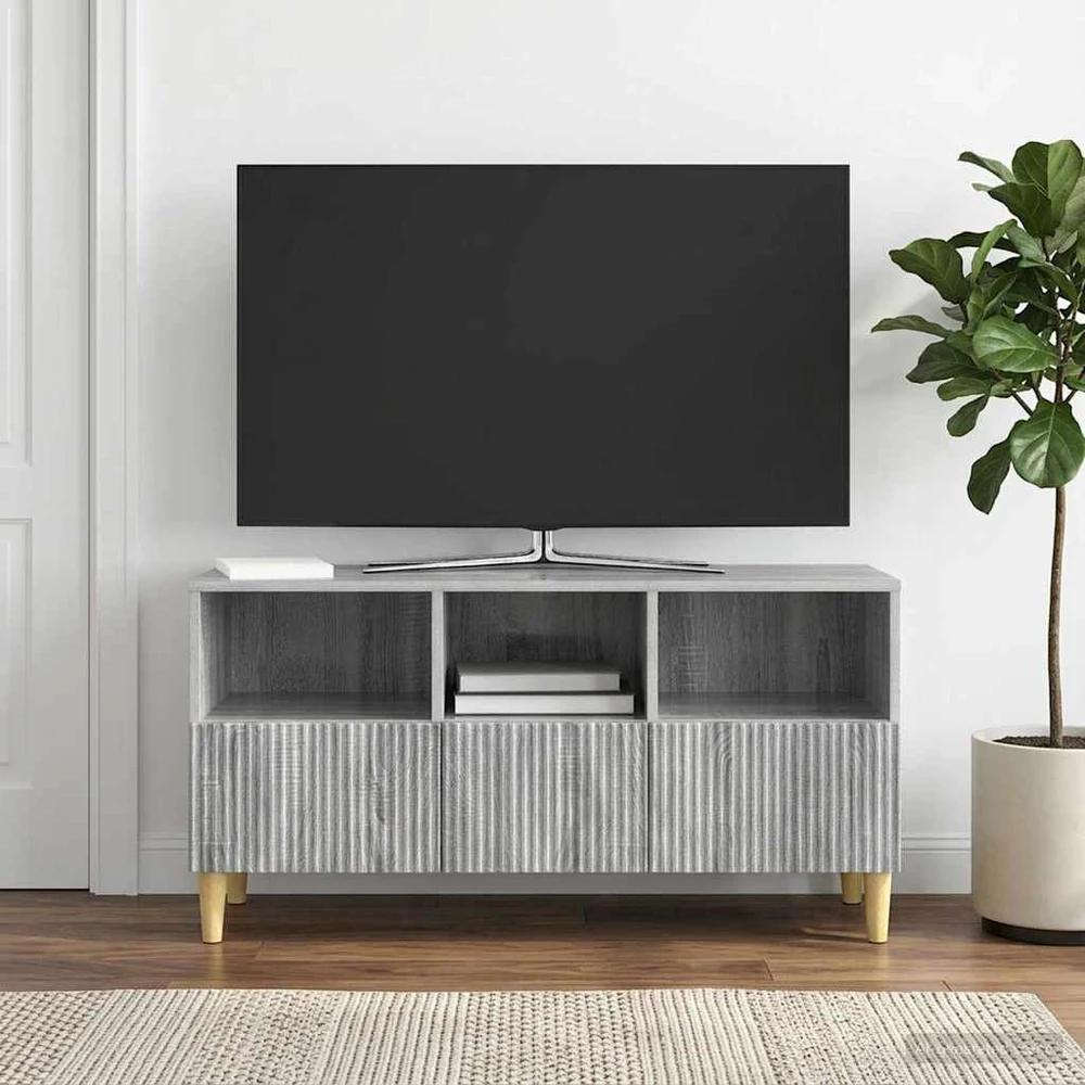 TV staliukas Televizoriaus spintelė 102 x 34,5 x 50 cm Pilka sonoma ąžuolo