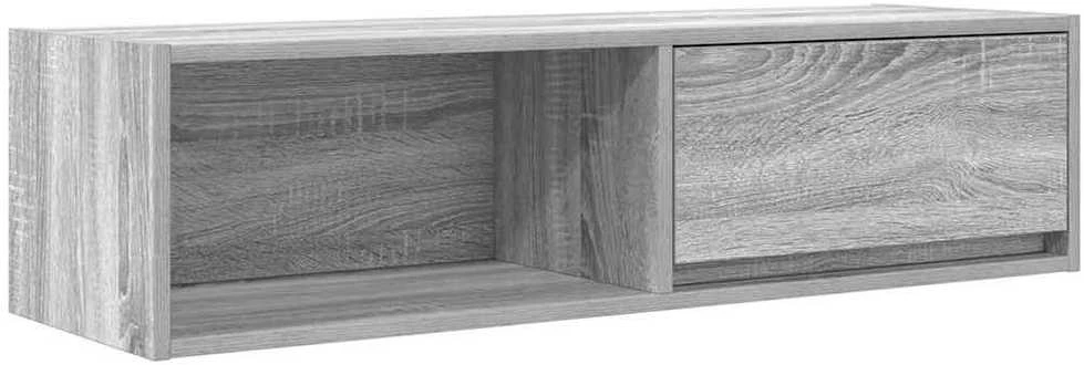 TV staliukas Televizoriaus spintelė, pilka ąžuolo, 100x31x25,5 cm, mediena