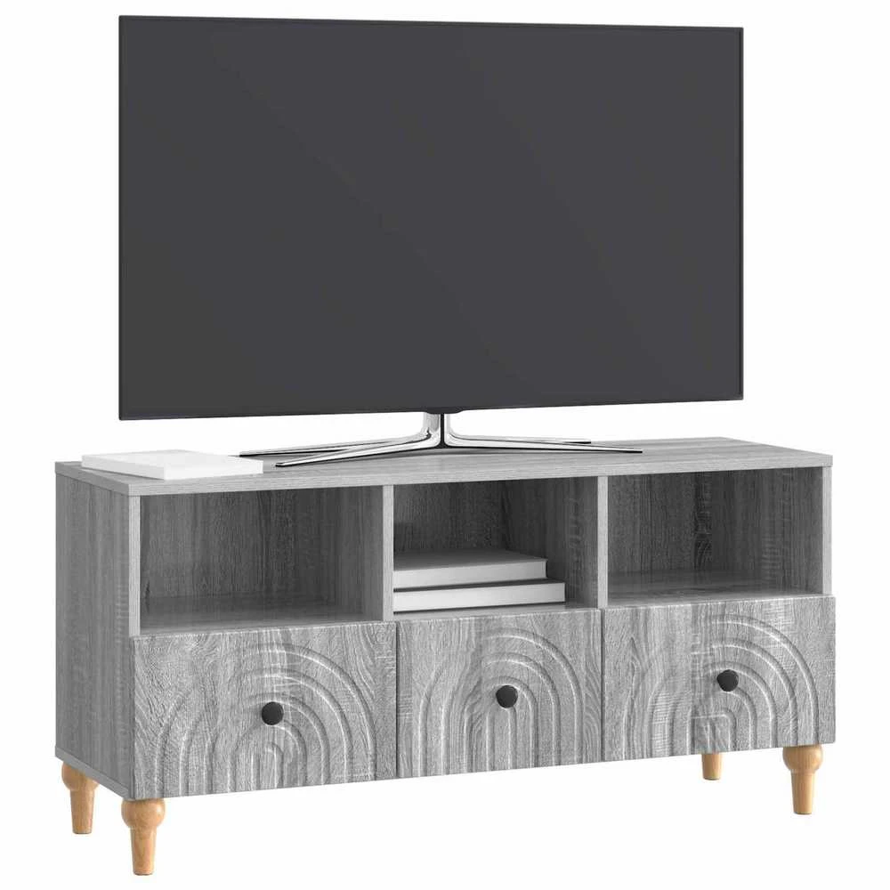 TV staliukas Televizoriaus spintelė 102 x 34,5 x 50 cm Pilka Sonoma
