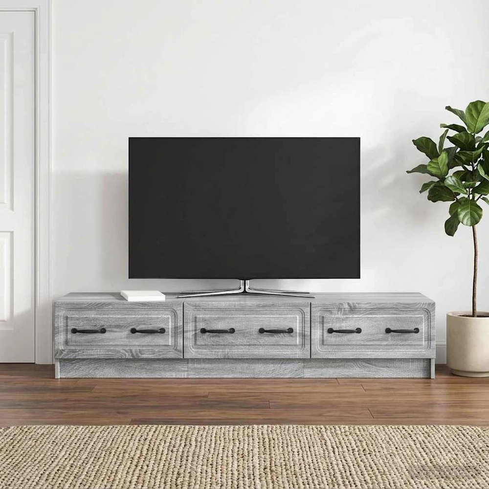 TV staliukas Televizoriaus spintelė 147 x 34,5 x 27 cm Pilka sonoma ąžuolo