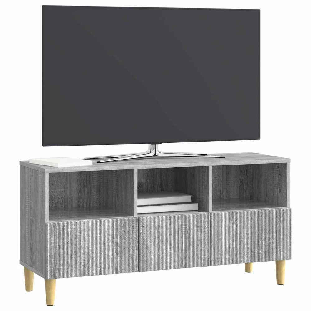TV staliukas Televizoriaus spintelė 102 x 34,5 x 50 cm Pilka sonoma ąžuolo
